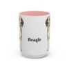 15oz Beagle Mug, Pink, front view