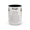 15oz Beagle Mug, Black, front view