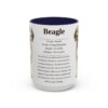 15oz Beagle Mug, Navy, front view