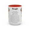 15oz Beagle Mug, Red, front view