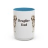 15oz Beaglier Dog Dad Mug, Light Blue, front view