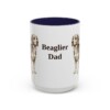 15oz Beaglier Dog Dad Mug, Navy, front view