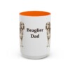 15oz Beaglier Dog Dad Mug, Orange, front view