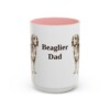 15oz Beaglier Dog Dad Mug, Pink, front view
