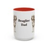 15oz Beaglier Dog Dad Mug, Red, front view