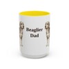 15oz Beaglier Dog Dad Mug, Yellow, front view