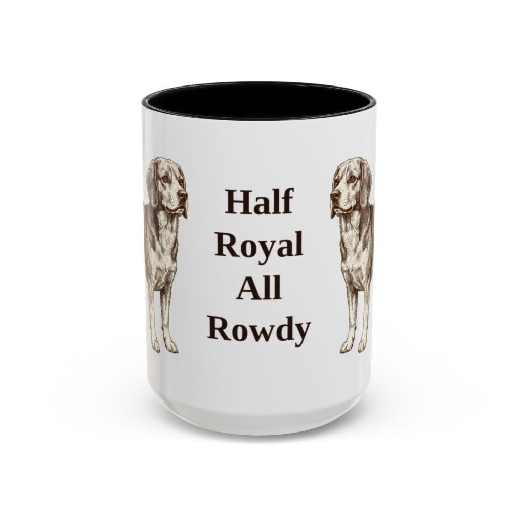 15oz Funny Beaglier Mug, Black, front view