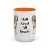 15oz Funny Beaglier Mug, Orange, front view