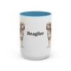 15oz Beaglier Mug, Light Blue, front view