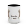 15oz Bearded Collie Mug, Black, front view