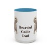 15oz Bearded Collie Dog Dad Mug, Light Blue, front view