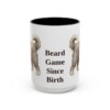 15oz-bearded-collie-mug-humor-black-front 15oz Funny Bearded Collie Mug, Black, front view
