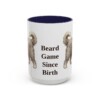 15oz-bearded-collie-mug-humor-navy 15oz Funny Bearded Collie Mug, Navy, front view
