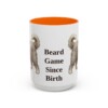 15oz-bearded-collie-mug-humor-orange 15oz Funny Bearded Collie Mug, Orange, front view