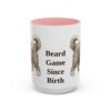 15oz-bearded-collie-mug-humor-pink 15oz Funny Bearded Collie Mug, Pink, front view