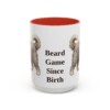 15oz-bearded-collie-mug-humor-red 15oz Funny Bearded Collie Mug, Red, front view