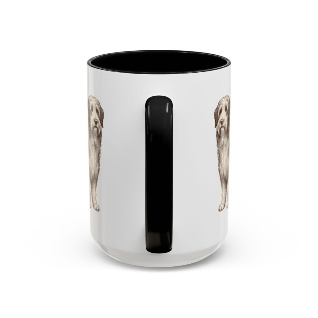 15oz-bearded-collie-mug-latin-black-back 15oz Bearded Collie Latin Mug, Black, back view