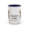 15oz-bearded-collie-mug-latin-navy 15oz Bearded Collie Latin Mug, Navy, front view