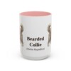 15oz-bearded-collie-mug-latin-pink 15oz Bearded Collie Latin Mug, Pink, front view
