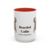 15oz-bearded-collie-mug-latin-red 15oz Bearded Collie Latin Mug, Red, front view