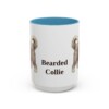 15oz Bearded Collie Mug, Light Blue, front view