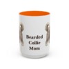 15oz-bearded-collie-mug-mom-orange 15oz Bearded Collie Dog Mom Mug, Orange, front view