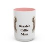 15oz-bearded-collie-mug-mom-pink 15oz Bearded Collie Dog Mom Mug, Pink, front view