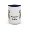 15oz Bearded Collie Mug, Navy, front view