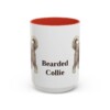 15oz Bearded Collie Mug, Red, front view