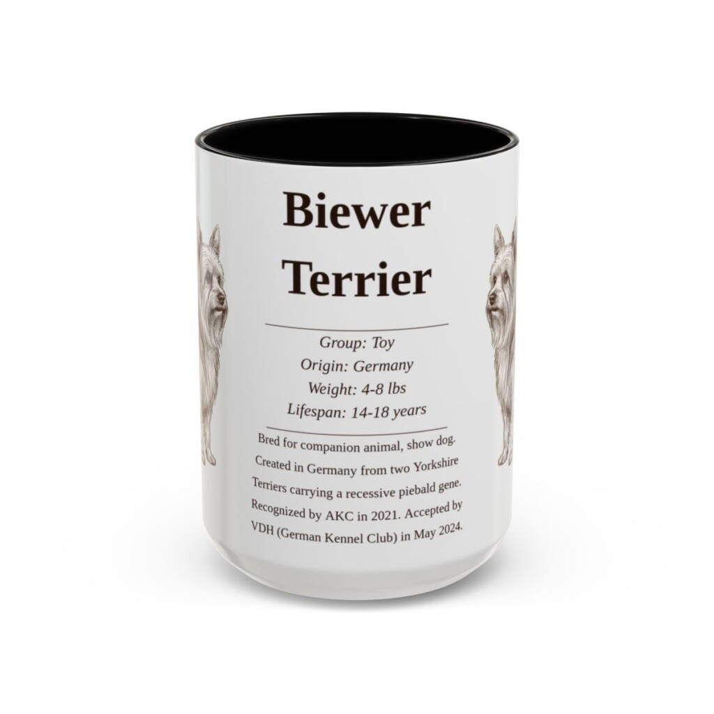 15oz Biewer Terrier Mug, Black, front view