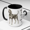 15oz Funny Black and Tan Coonhound Mug, Black, lifestyle photo