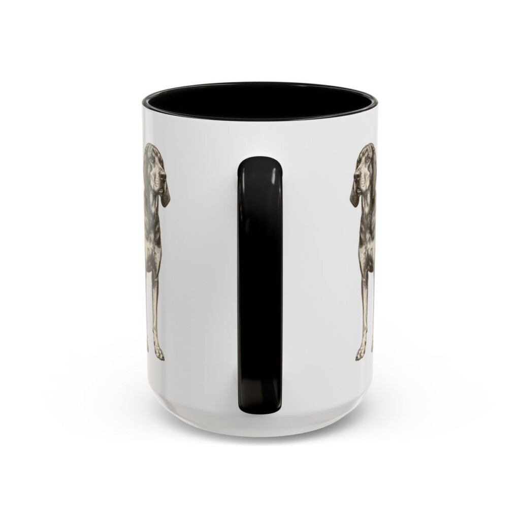 15oz black and tan coonhound mug, Black
