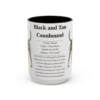 15oz black and tan coonhound mug, Black