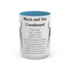 15oz black and tan coonhound mug, Light Blue