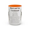 15oz black and tan coonhound mug, Orange