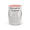 15oz black and tan coonhound mug, Pink