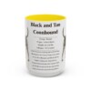 15oz black and tan coonhound mug, Yellow