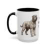 15oz Black Russian Terrier Mug, Black, left side view