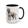 15oz Black Russian Terrier Mug, Black, right side view