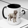 15oz Funny Black Russian Terrier Mug, Black, lifestyle photo