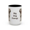 15oz Funny Black Russian Terrier Mug, Black, front view
