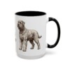 15oz Funny Black Russian Terrier Mug, Black, right side view
