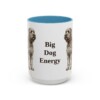 15oz Funny Black Russian Terrier Mug, Light Blue, front view