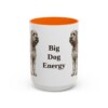 15oz Funny Black Russian Terrier Mug, Orange, front view