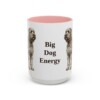 15oz Funny Black Russian Terrier Mug, Pink, front view