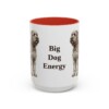 15oz Funny Black Russian Terrier Mug, Red, front view