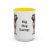 15oz Funny Black Russian Terrier Mug, Yellow, front view