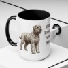 15oz Black Russian Terrier Dog Mom Mug, Black, lifestyle photo