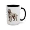 15oz Black Russian Terrier Dog Mom Mug, Black, right side view