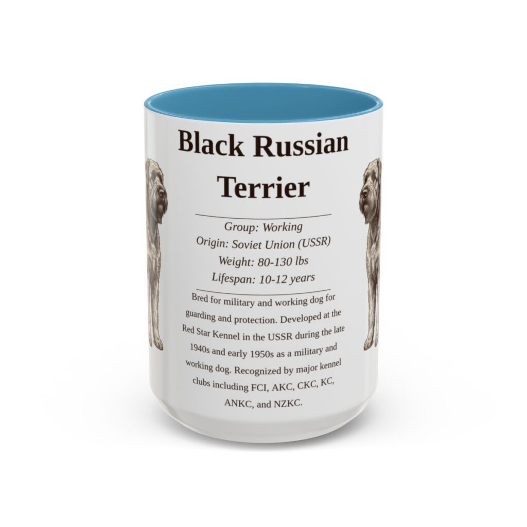 15oz-black-russian-terrier-mug-writeup-light-blue 15oz Black Russian Terrier Mug, Light Blue, front view